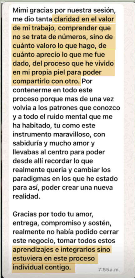 Testimonio: Tanta claridad en el valor de mi tiempo y en empezar a conocer los números.